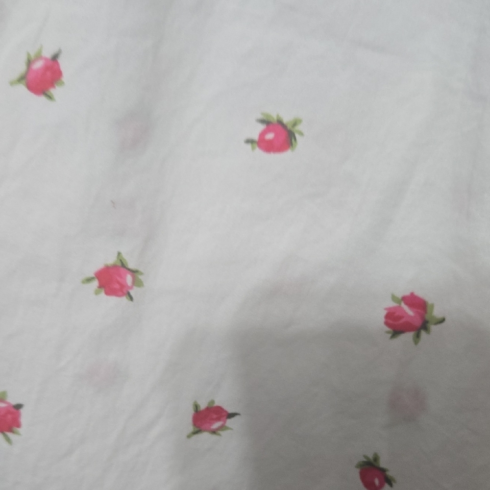 Victoria's Secret White Pajama Set with Pink Trim and Floral Print - Picture 7 of 7